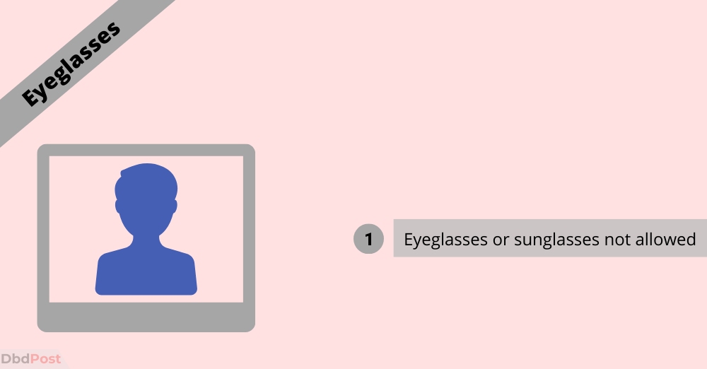 DV lottery photo requirements - eyeglasses
