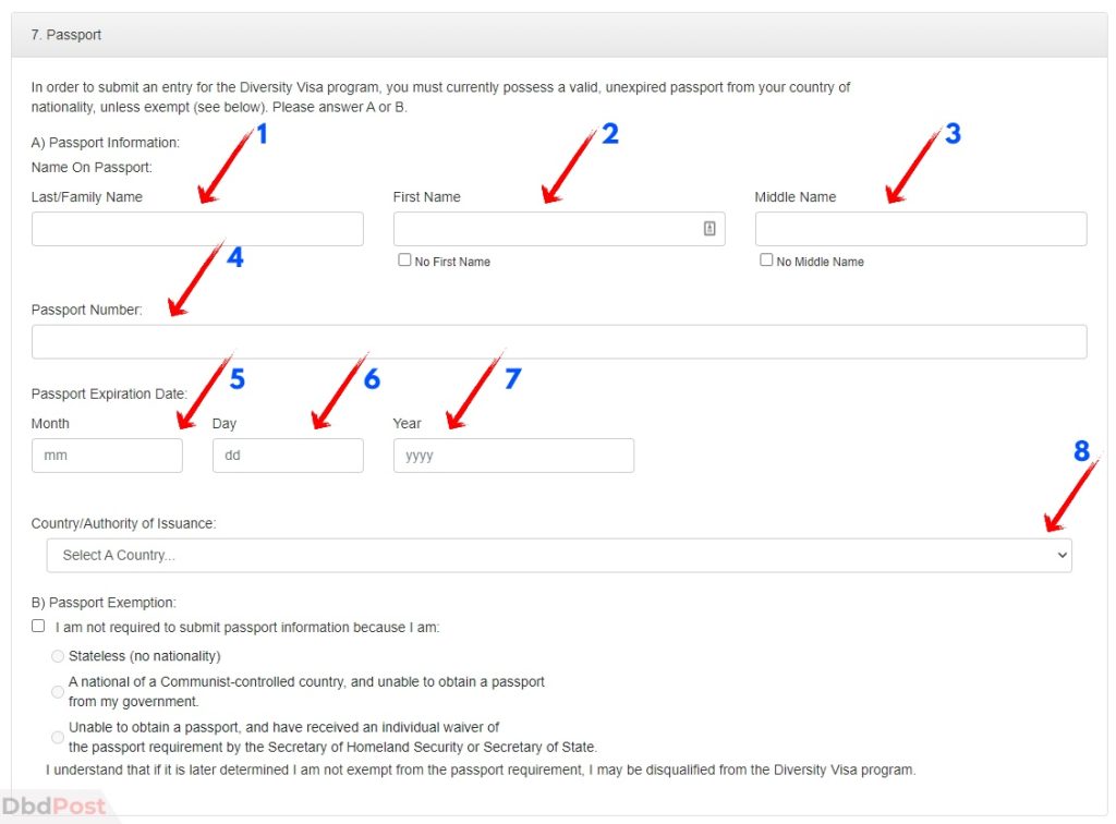 Step 10-how to fill dv lottery application form