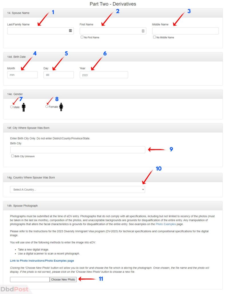 Step 20-how to fill dv lottery application form