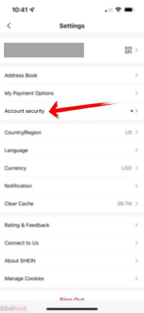 method2 step2-how to delete Shein account
