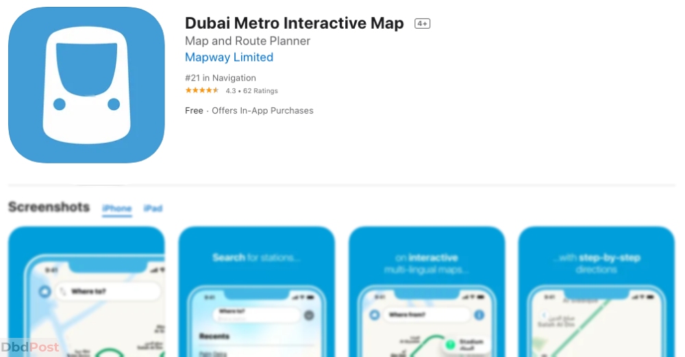 useful apps in dubai-dubai metro app