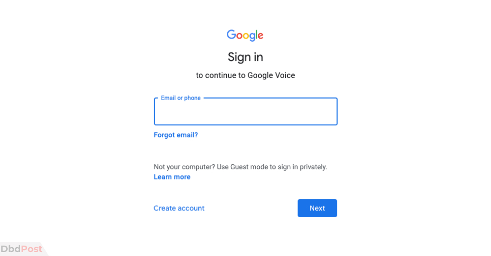 google voice number - sign in with gmail