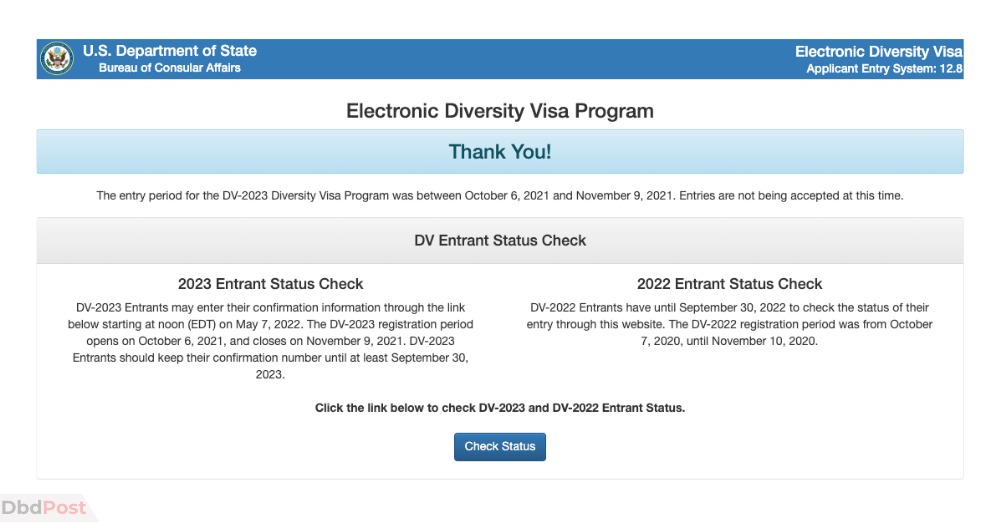 how to retrieve dv lottery confirmation number - official website page