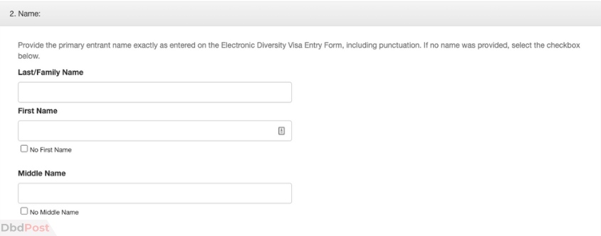 how to retrieve dv lottery confirmation number - name