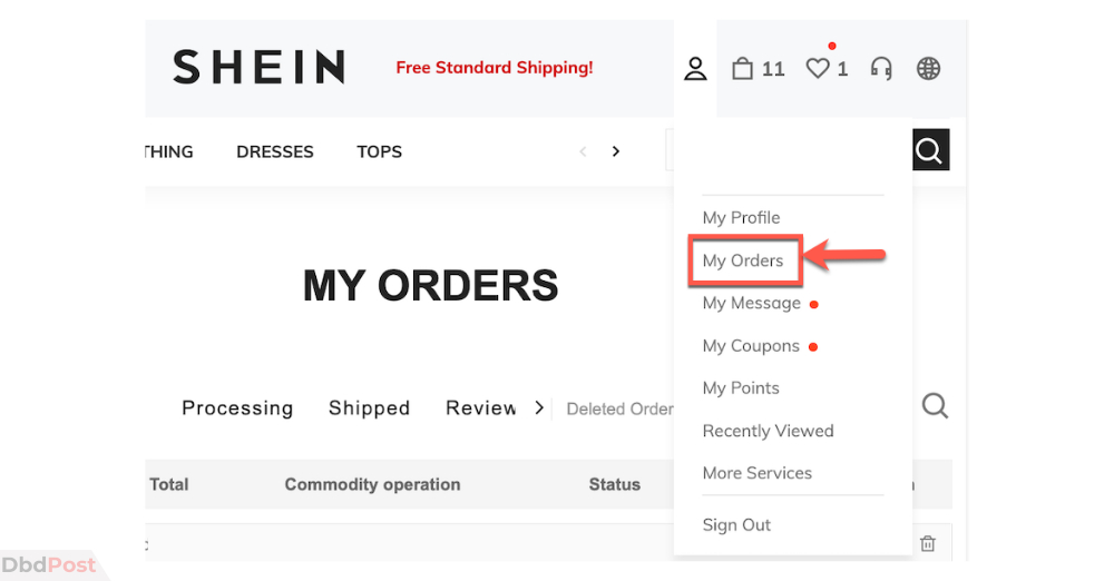 how to cancel shein order - my orders