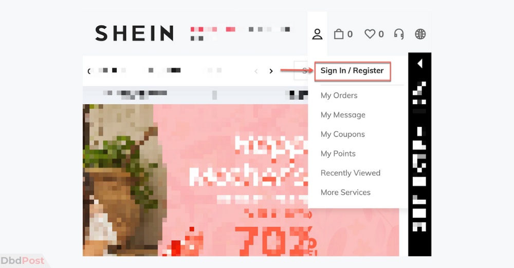 how to track shein order - sign in or register