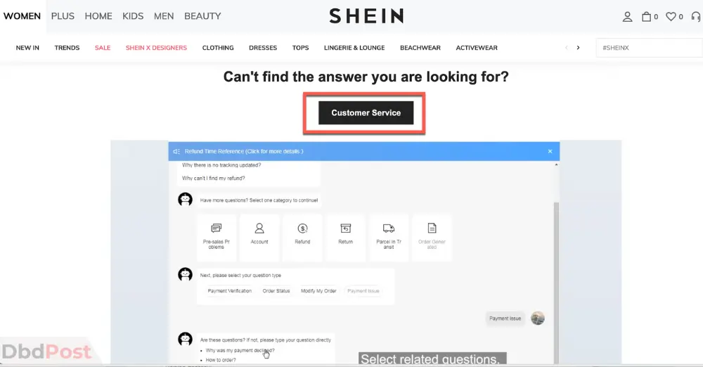 how do I complain to shein - customer service