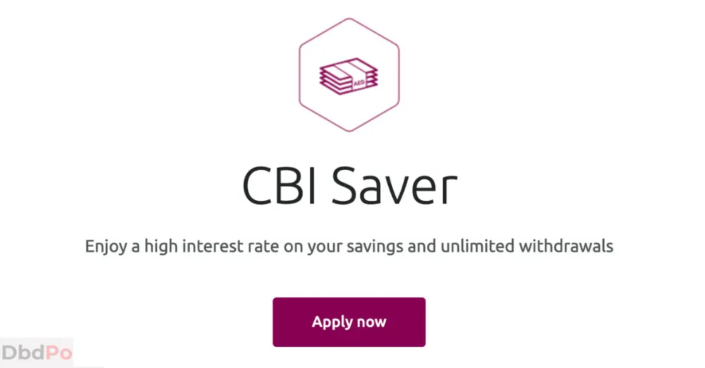 best bank account in uae - cbi saver account