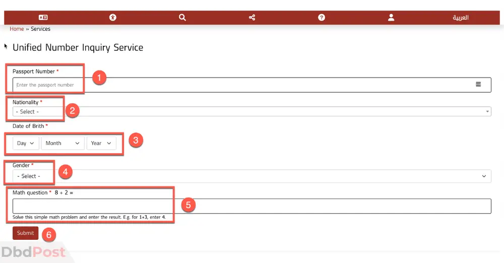 unified number uae - steps to check UID number