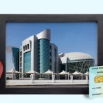 feature image-24 hours emirates id center in dubai-photo frame with emirates id building with id card and location icon on side
