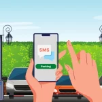 feature image-sharjah parking sms-sms on phone with parking background