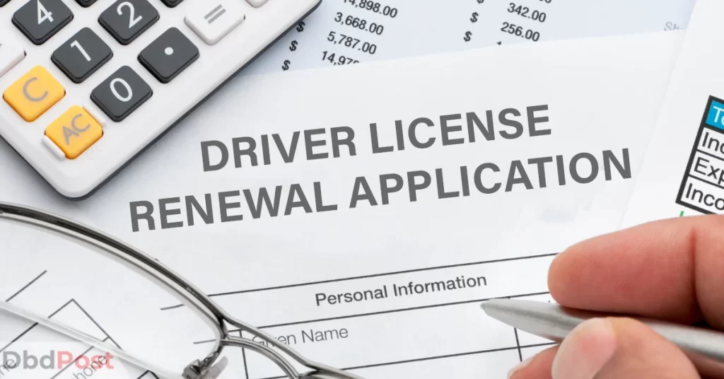 Feature Image-dubai driving license renewal-A form with driver license renewal application written