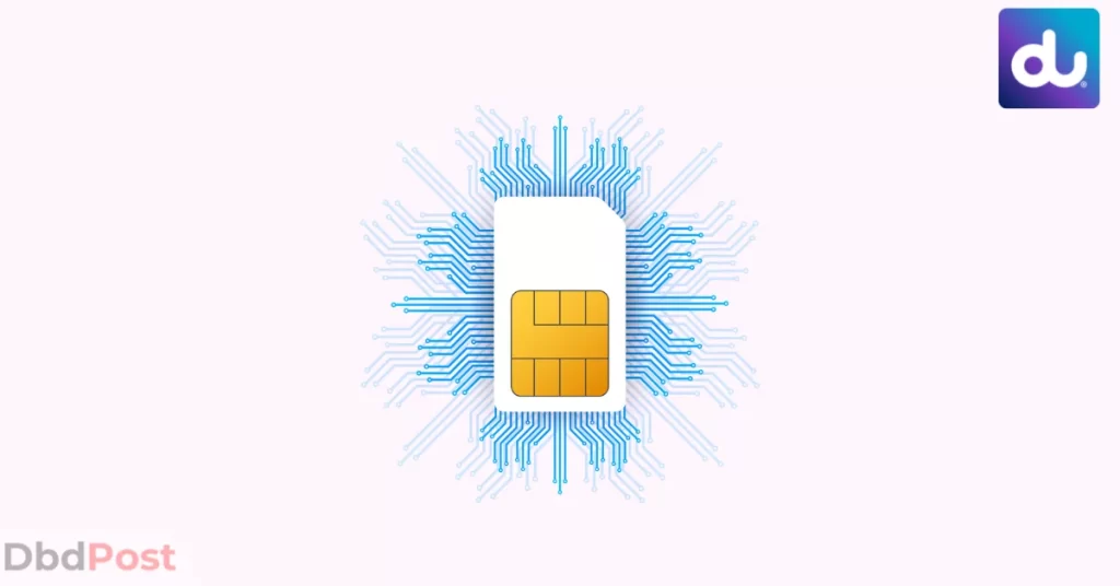 Feature Image-how to activate du sim-sim card illustration with du logo at top right