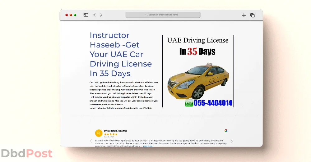 InArticle Image-best driving school in sharjah-3 Al Nasserya Driving Centre