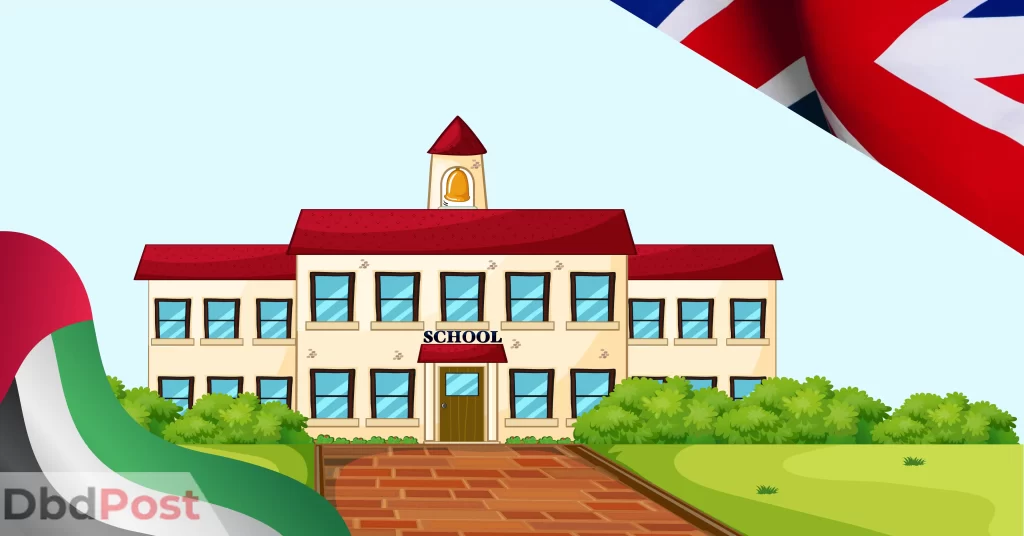 feature image-british schools in sharjah-school with uae and british flag illustration-01