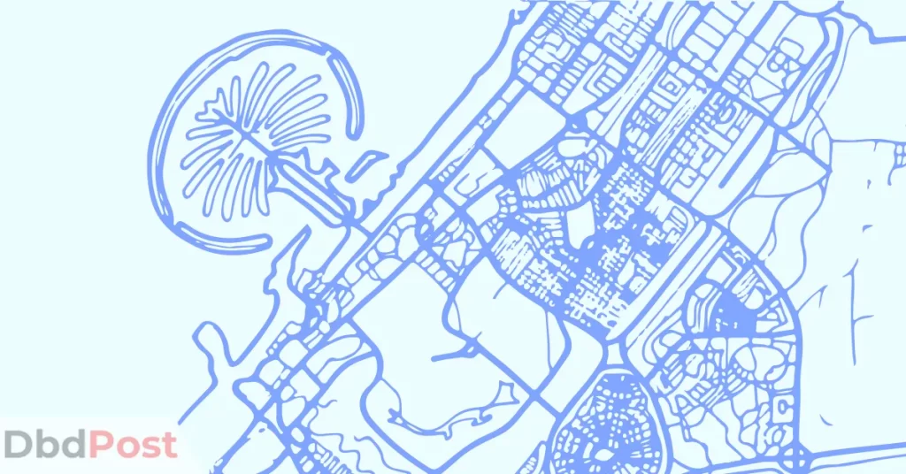 feature image-dubai map-dubai city illustration