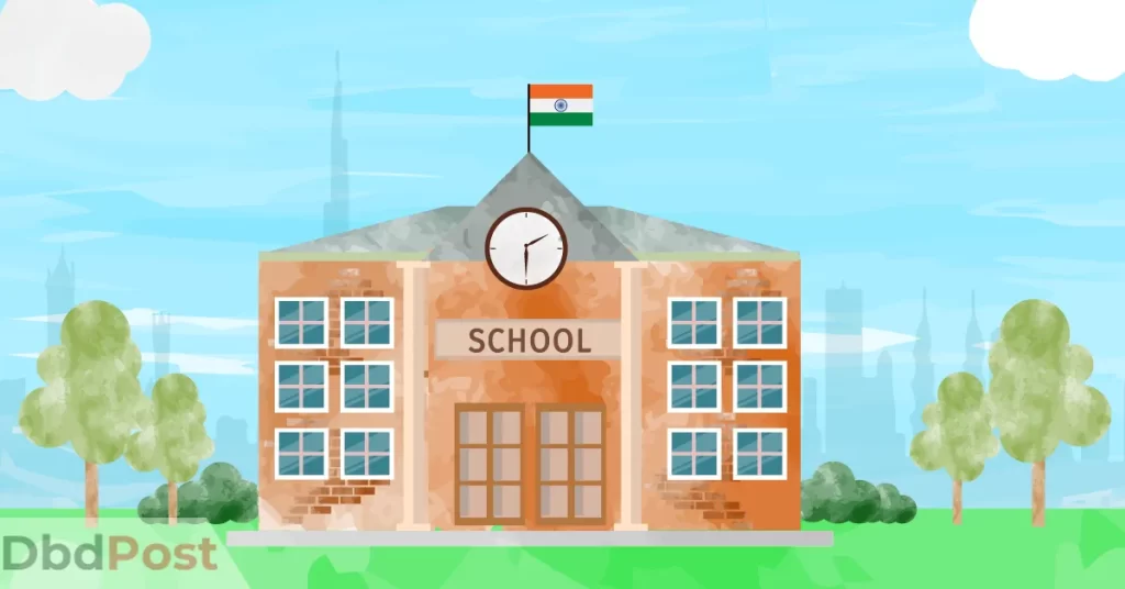 feature image-indian schools in abu dhabi-school building with indian flag at the top-01