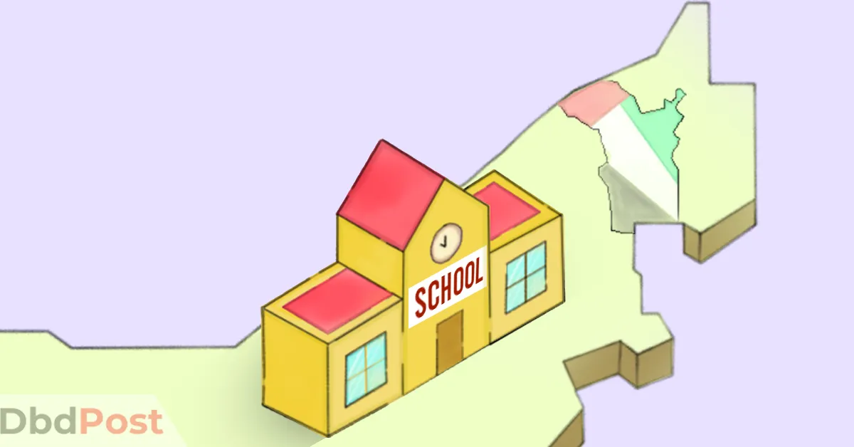 feature image-schools ins sharjah-school building with sharjah map highlighted design