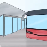 feature image-dubai to al ain bus-bus with road sign from dubai to al ain illustration