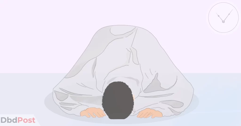 feature image-eid prayer time in uae-person praying illustration