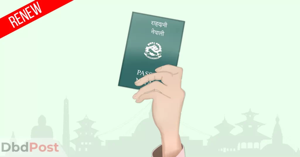 feature image-nepali passport renewal in dubai-hand holding nepali passport