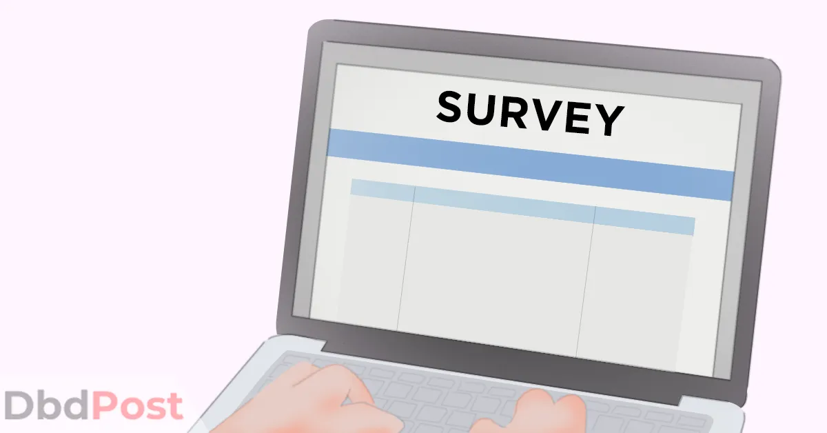 feature image-paid surveys in uae-survey in laptop illustration