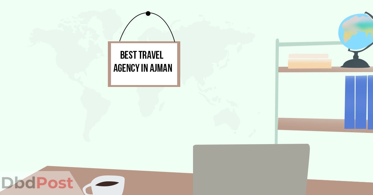 feature image-travel agency in ajman-travel agency office illustration