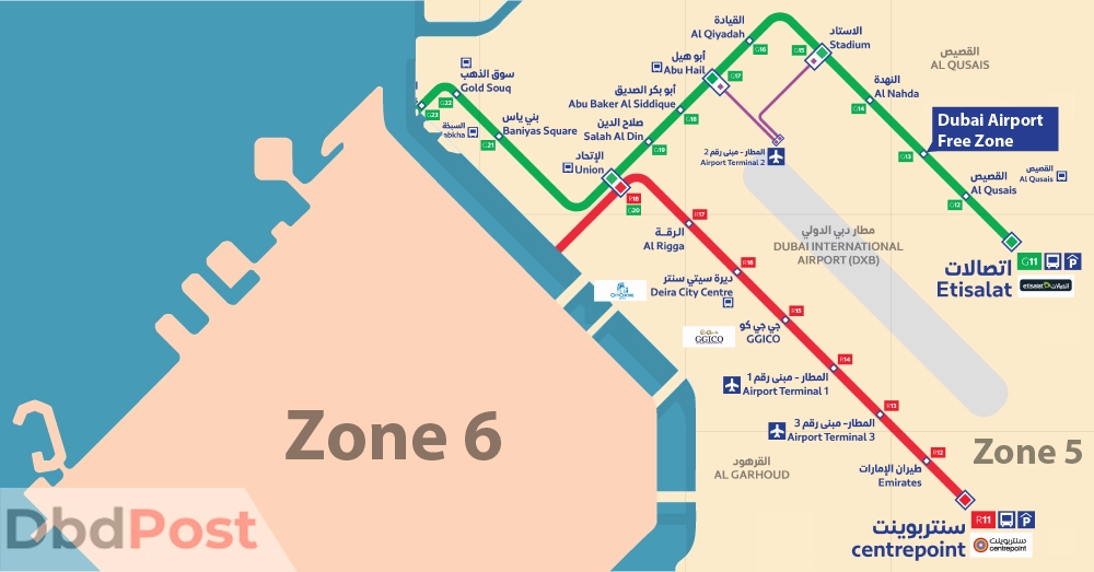 inarticle image-dubai airport free zone metro station-Dubai airport free zone metro station schematic map-02-02