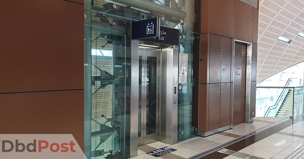 inarticle image-dubai airport free zone metro station-lift