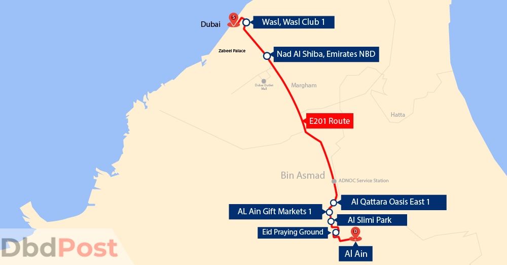 inarticle image-dubai to al ain bus-Dubai to Al AIn bus route-01