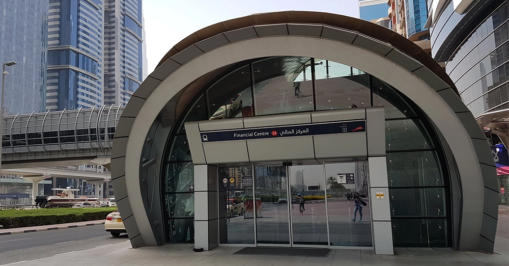inarticle image-financial centre metro station-entrance