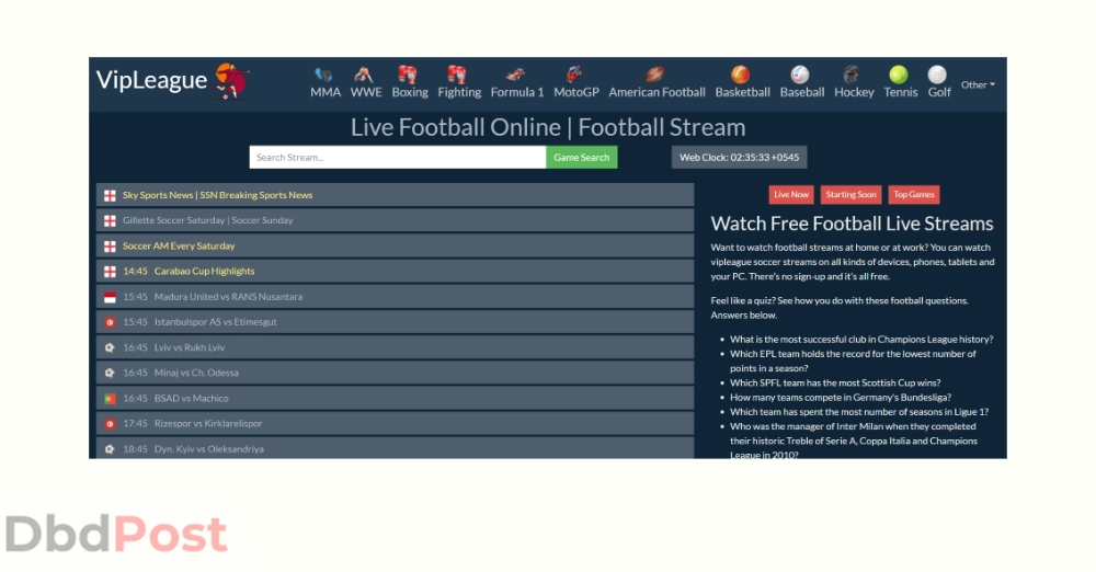 inarticle image-free football streaming websites-VIPLeague