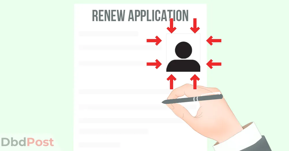 inarticle image-nepali passport renewal in dubai-form with arrow pointed to photo area