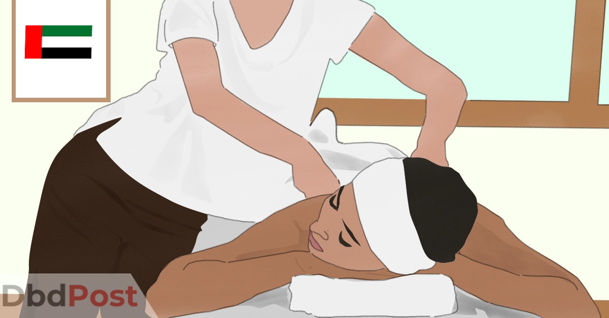 feature image-home service massage in dubai-massage illustration