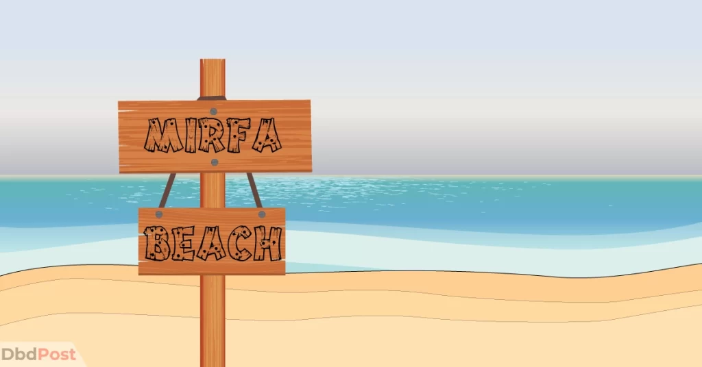 feature image-mirfa beach-beach illustration with wooden sign-01