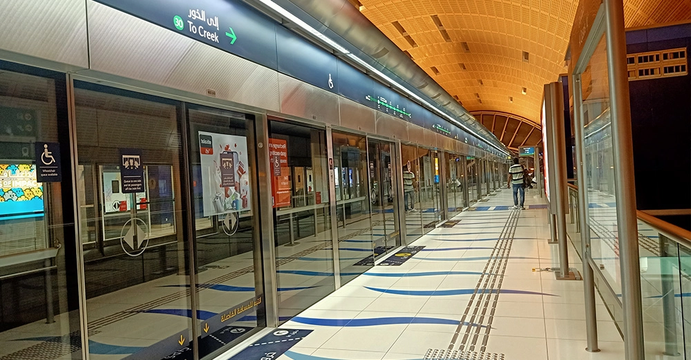 inarticle image-Al Qusais Metro Station-platform