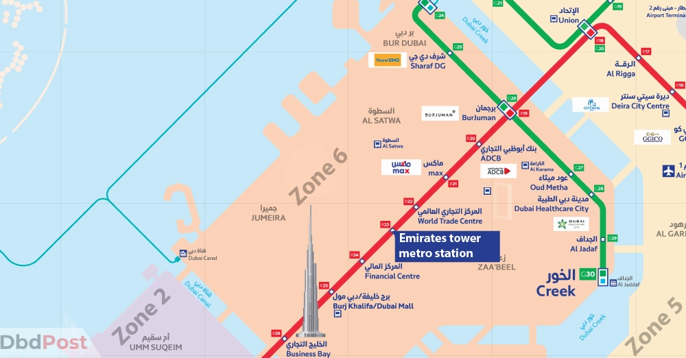 inarticle image-Emirates tower metro station-schematic map-01