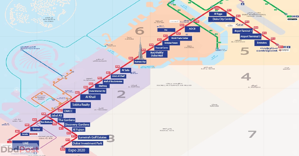 inarticle image-dubai red line metro stations-schematic map-01