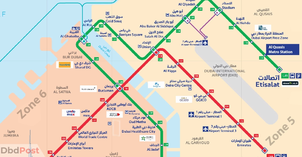 inarticle im0age-al qusais metro station-schematic map-01