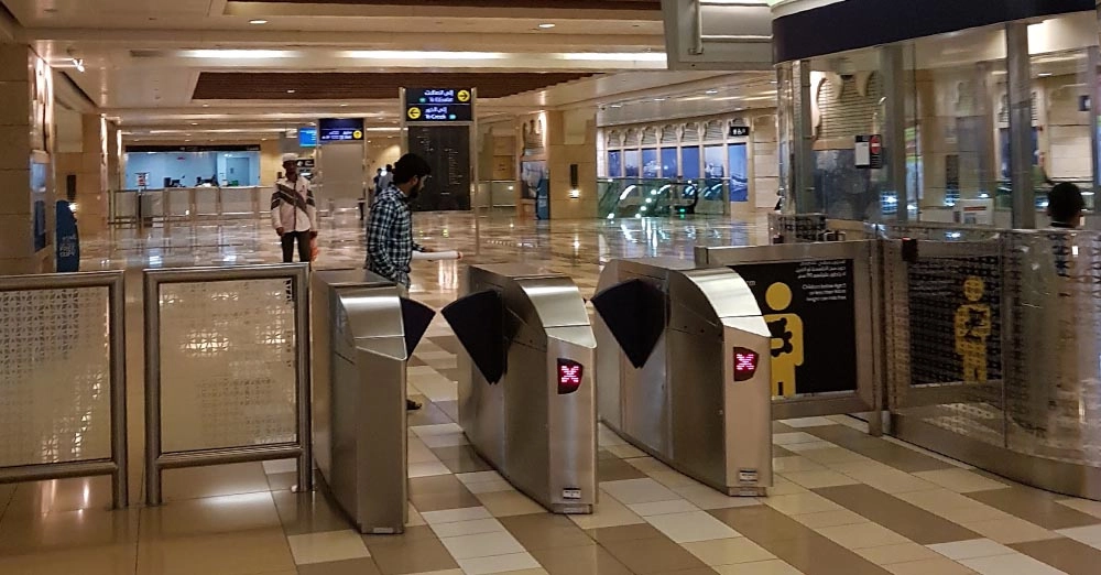 inarticle image-al ras metha metro station-ticket barriers