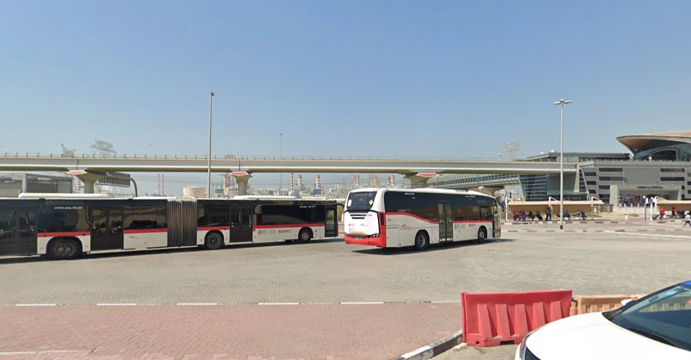 inarticle image-ibn battuta metro station-bus outside the metro station