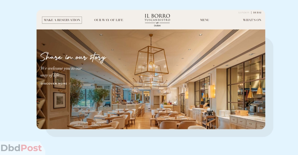 inarticle image-best italian restaurant in dubai-Il Borro Tuscan Bistro