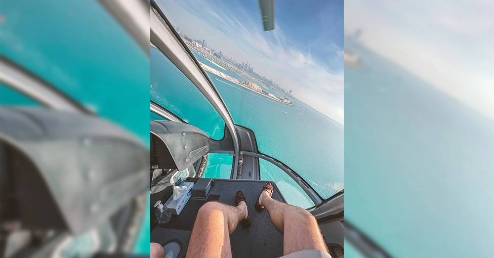 inarticle image-sunset beach dubai-helicopter sightseeing
