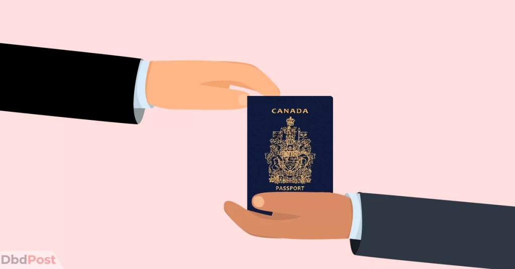 feature image-how to get PR in canada-hand giving canadian passport to another-01