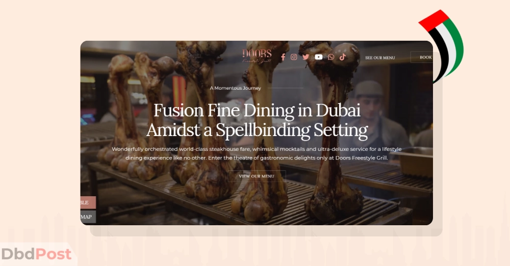 inarticle image-best fine dining restaurant in dubai-Doors Freestyle Grill