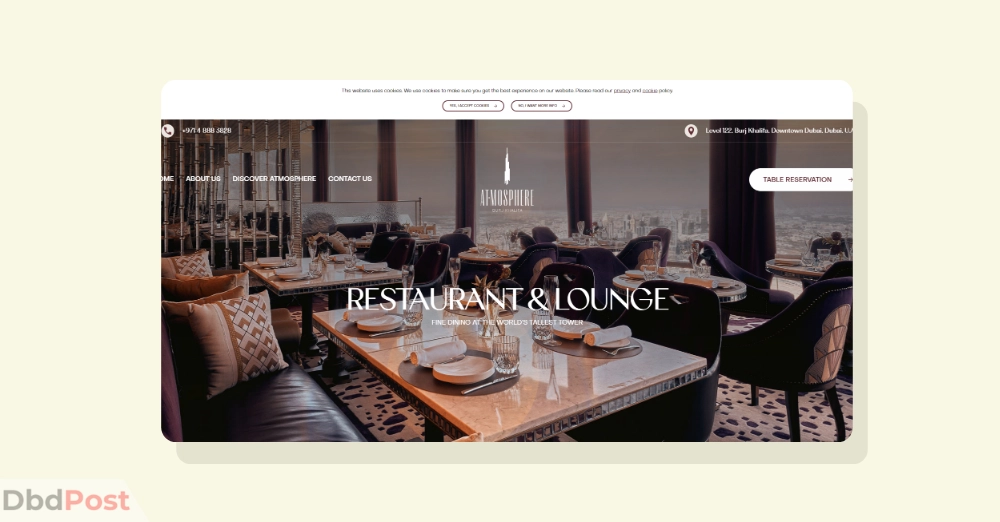 inarticle image-best places for lunch in dubai- Atmosphere Grill & Lounge_ Cozy lunch places in Dubai