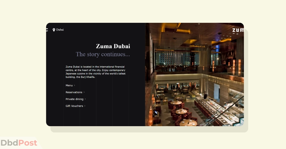 inarticle image-best places for lunch in dubai- Zuma_ Japanese best places for lunch in Dubai
