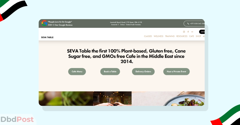 inarticle image-vegan restaurants in dubai-SEVA Table