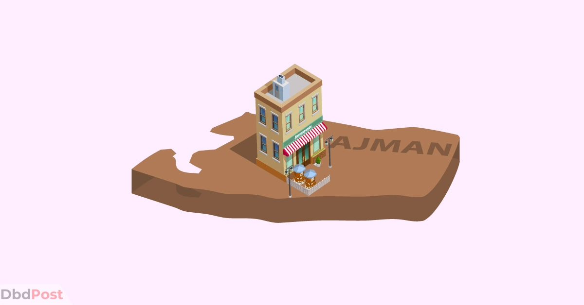 feature image-restaurants in ajman-isometric restaurant illustration-01