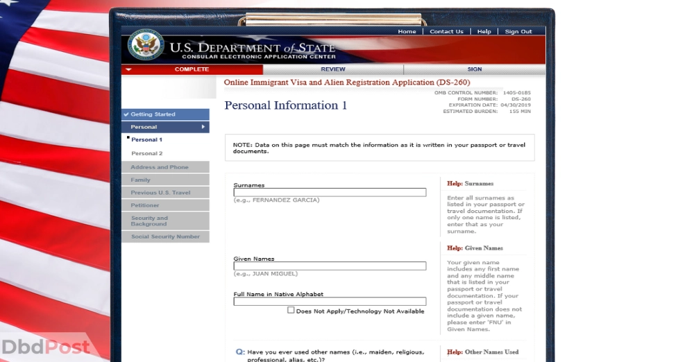 inarticle image-Process for nurses to get US Green Card through EB-3 Visa-Step 5_ Fill DS-260 form